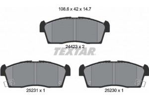 Textar Σετ τακάκια, Δισκόφρενα - 2442302