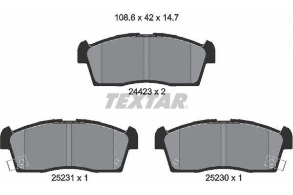 Textar Σετ τακάκια, Δισκόφρενα - 2442302 Textar Σετ τακάκια, Δισκόφρενα - 2442302