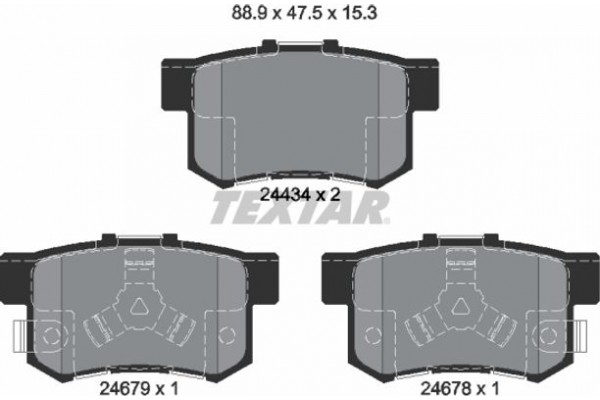 Textar Σετ τακάκια, Δισκόφρενα - 2443402