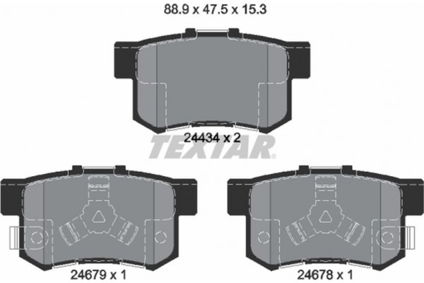 Textar Σετ τακάκια, Δισκόφρενα - 2443402 Textar Σετ τακάκια, Δισκόφρενα - 2443402