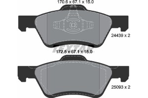 Textar Σετ τακάκια, Δισκόφρενα - 2443901