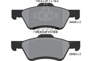 Textar Σετ τακάκια, Δισκόφρενα - 2443901