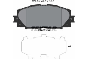 Textar Σετ τακάκια, Δισκόφρενα - 2445101