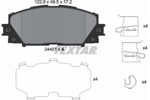 Textar Σετ τακάκια, Δισκόφρενα - 2445103
