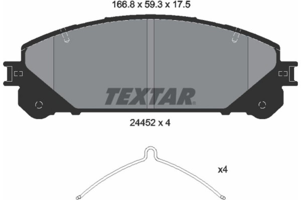 Textar Σετ τακάκια, Δισκόφρενα - 2445201 Textar Σετ τακάκια, Δισκόφρενα - 2445201