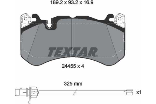 Textar Σετ τακάκια, Δισκόφρενα - 2445501 Textar Σετ τακάκια, Δισκόφρενα - 2445501