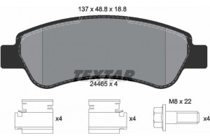 Textar Σετ τακάκια, Δισκόφρενα - 2446501