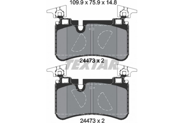 Textar Σετ τακάκια, Δισκόφρενα - 2447301 Textar Σετ τακάκια, Δισκόφρενα - 2447301