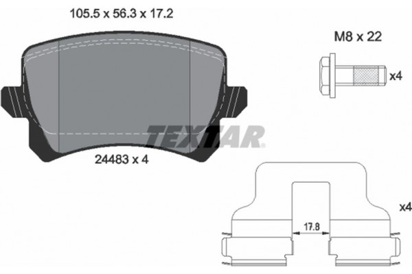 Textar Σετ τακάκια, Δισκόφρενα - 2448301 Textar Σετ τακάκια, Δισκόφρενα - 2448301