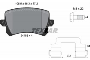 Textar Σετ τακάκια, Δισκόφρενα - 2448302