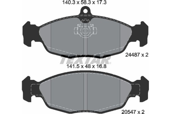 Textar Σετ τακάκια, Δισκόφρενα - 2448701