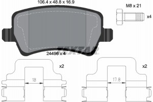 Textar Σετ τακάκια, Δισκόφρενα - 2449602