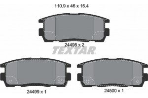 Textar Σετ τακάκια, Δισκόφρενα - 2449801