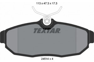 Textar Σετ τακάκια, Δισκόφρενα - 2451401