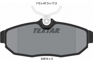 Textar Σετ τακάκια, Δισκόφρενα - 2451401