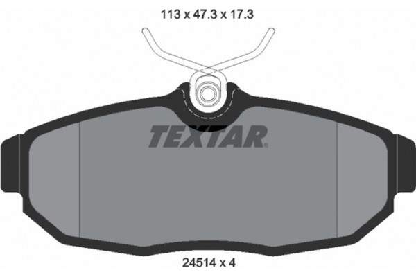 Textar Σετ τακάκια, Δισκόφρενα - 2451401 Textar Σετ τακάκια, Δισκόφρενα - 2451401