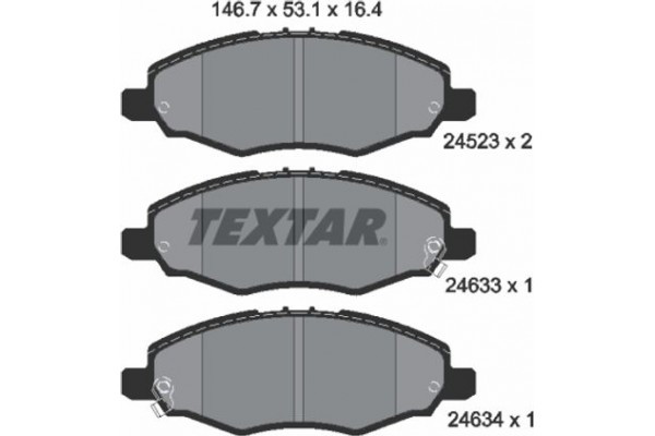 Textar Σετ τακάκια, Δισκόφρενα - 2452301