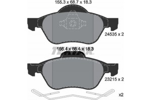 Textar Σετ τακάκια, Δισκόφρενα - 2453501