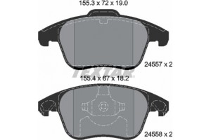 Textar Σετ τακάκια, Δισκόφρενα - 2455701