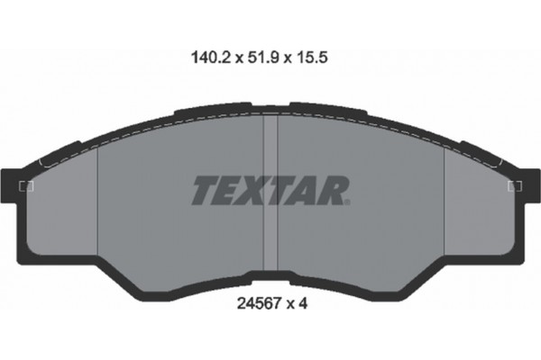 Textar Σετ τακάκια, Δισκόφρενα - 2456701