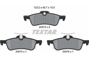 Textar Σετ τακάκια, Δισκόφρενα - 2457401