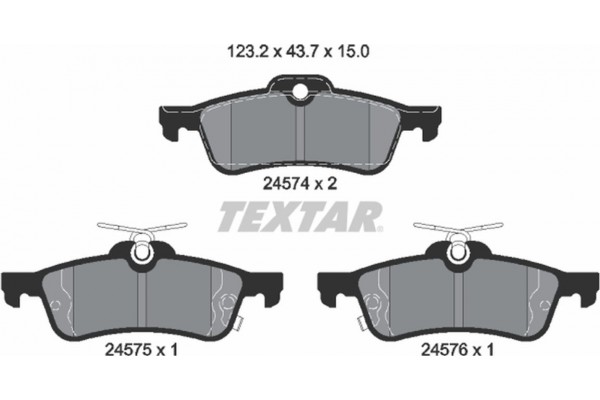 Textar Σετ τακάκια, Δισκόφρενα - 2457401 Textar Σετ τακάκια, Δισκόφρενα - 2457401