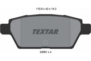 Textar Σετ τακάκια, Δισκόφρενα - 2458102