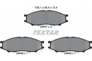 Textar Σετ τακάκια, Δισκόφρενα - 2464701