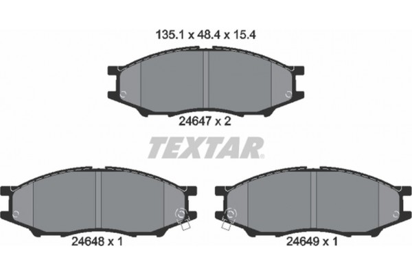 Textar Σετ τακάκια, Δισκόφρενα - 2464701