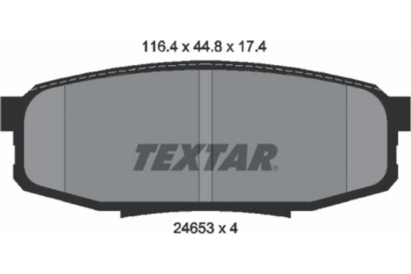 Textar Σετ τακάκια, Δισκόφρενα - 2465301