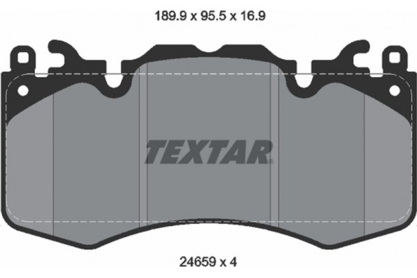 Textar Σετ τακάκια, Δισκόφρενα - 2465901