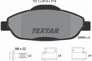 Textar Σετ τακάκια, Δισκόφρενα - 2466001