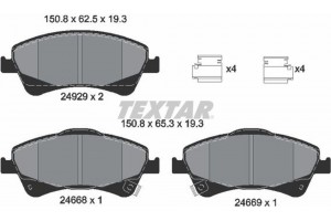 Textar Σετ τακάκια, Δισκόφρενα - 2466801