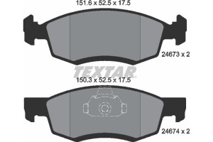 Textar Σετ τακάκια, Δισκόφρενα - 2467301