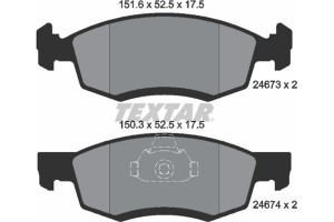 Textar Σετ τακάκια, Δισκόφρενα - 2467301