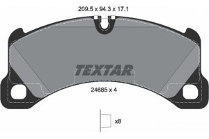Textar Σετ τακάκια, Δισκόφρενα - 2468501