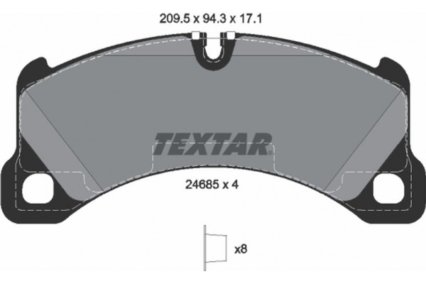 Textar Σετ τακάκια, Δισκόφρενα - 2468501 Textar Σετ τακάκια, Δισκόφρενα - 2468501