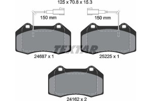 Textar Σετ τακάκια, Δισκόφρενα - 2468701