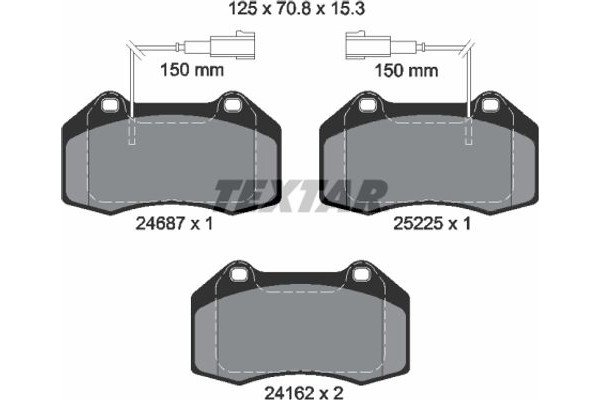 Textar Σετ τακάκια, Δισκόφρενα - 2468701