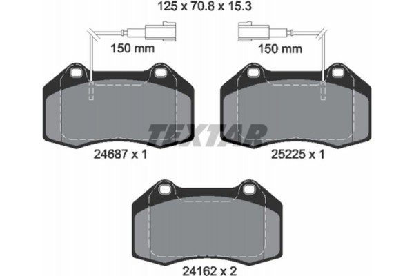 Textar Σετ τακάκια, Δισκόφρενα - 2468701