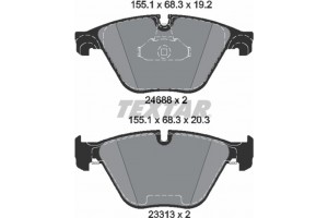 Textar Σετ τακάκια, Δισκόφρενα - 2468801