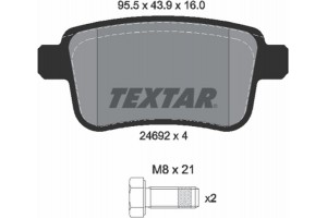 Textar Σετ τακάκια, Δισκόφρενα - 2469204
