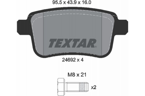 Textar Σετ τακάκια, Δισκόφρενα - 2469204 Textar Σετ τακάκια, Δισκόφρενα - 2469204
