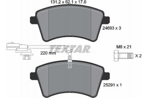 Textar Σετ τακάκια, Δισκόφρενα - 2469306