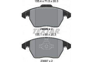 Textar Σετ τακάκια, Δισκόφρενα - 2469601
