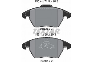 Textar Σετ τακάκια, Δισκόφρενα - 2469601