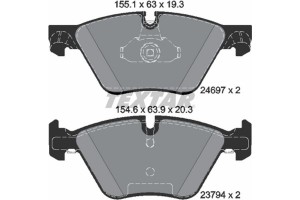 Textar Σετ τακάκια, Δισκόφρενα - 2469701
