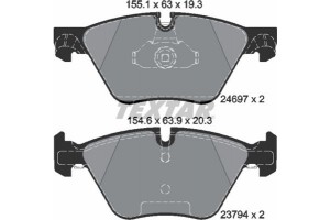 Textar Σετ τακάκια, Δισκόφρενα - 2469701