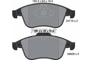 Textar Σετ τακάκια, Δισκόφρενα - 2471001