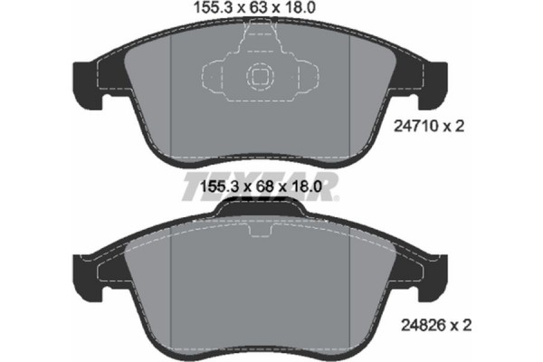 Textar Σετ τακάκια, Δισκόφρενα - 2471001 Textar Σετ τακάκια, Δισκόφρενα - 2471001